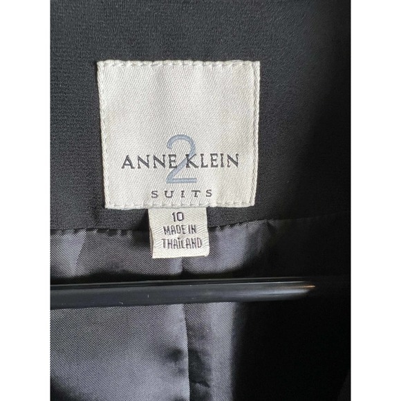 Anne Klein Black Suit Blazer Mock Pockets One Button 10 - Picture 4 of 7